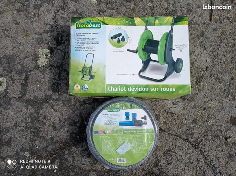 Chariot dévidoir sur roues plus set d arrosage 20 Le Guislain (50)