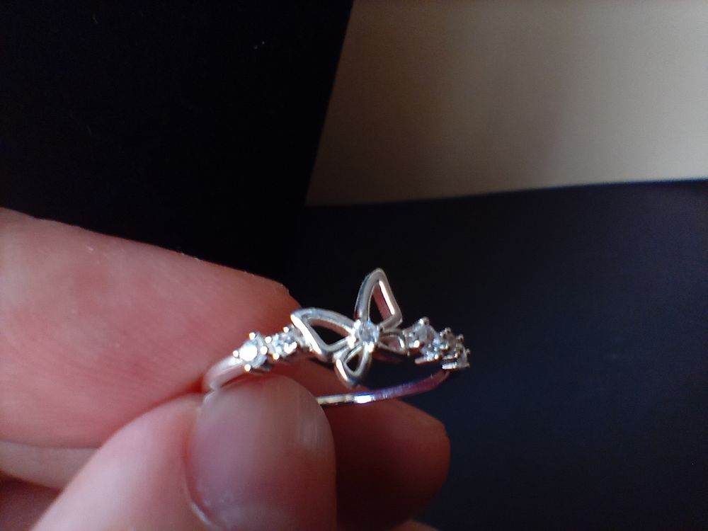 Bague en argent sterling 925 papillon et zircons Bijoux et montres