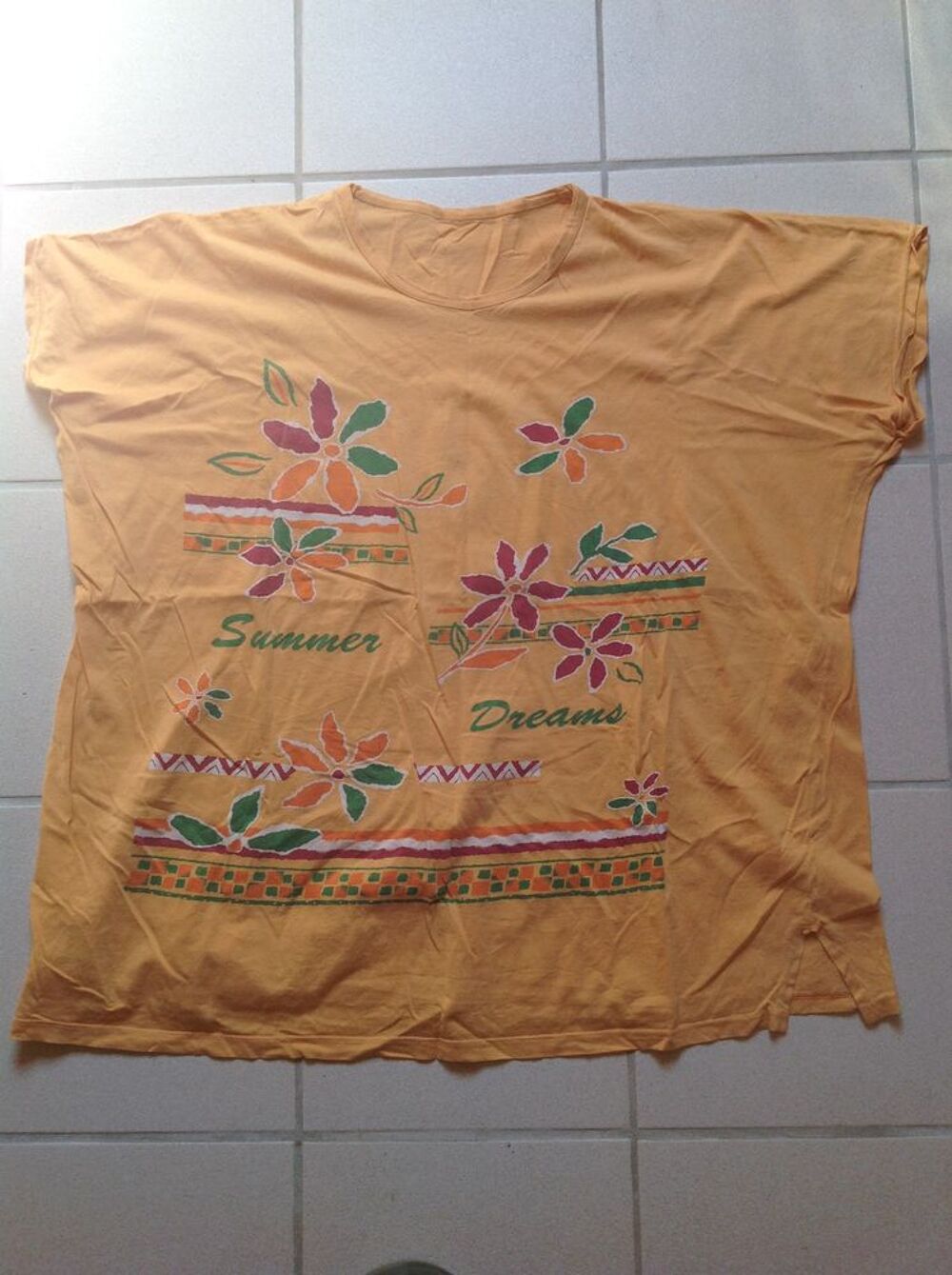 GRAND T-SHIRT ORANGE SUMMER GRANDE TAILLE Vêtements