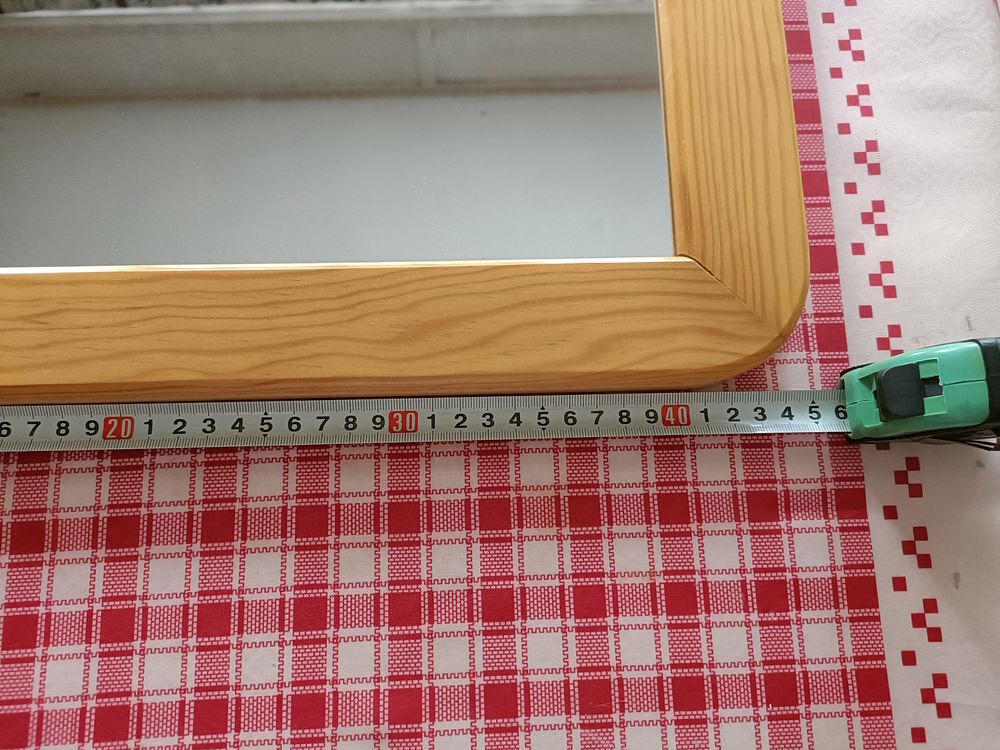 MIROIR RECTANGULAIRE EN PIN - 54 X 44 cm Décoration