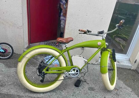 Fat Bike lectrique Beach Cruiser Vlo 26 Pouces Rayvolt Beachin vert 360Wh 1300 Paris 1 (75)