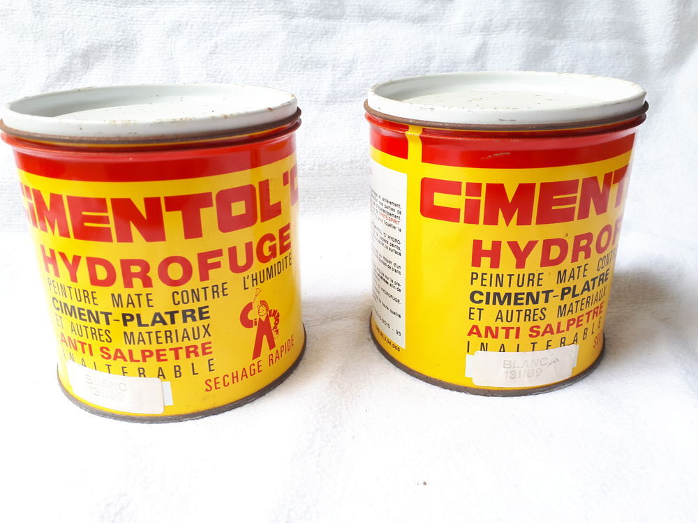 2 Pots de Peinture Hydrofuge Cimentol 'C' neufs Bricolage