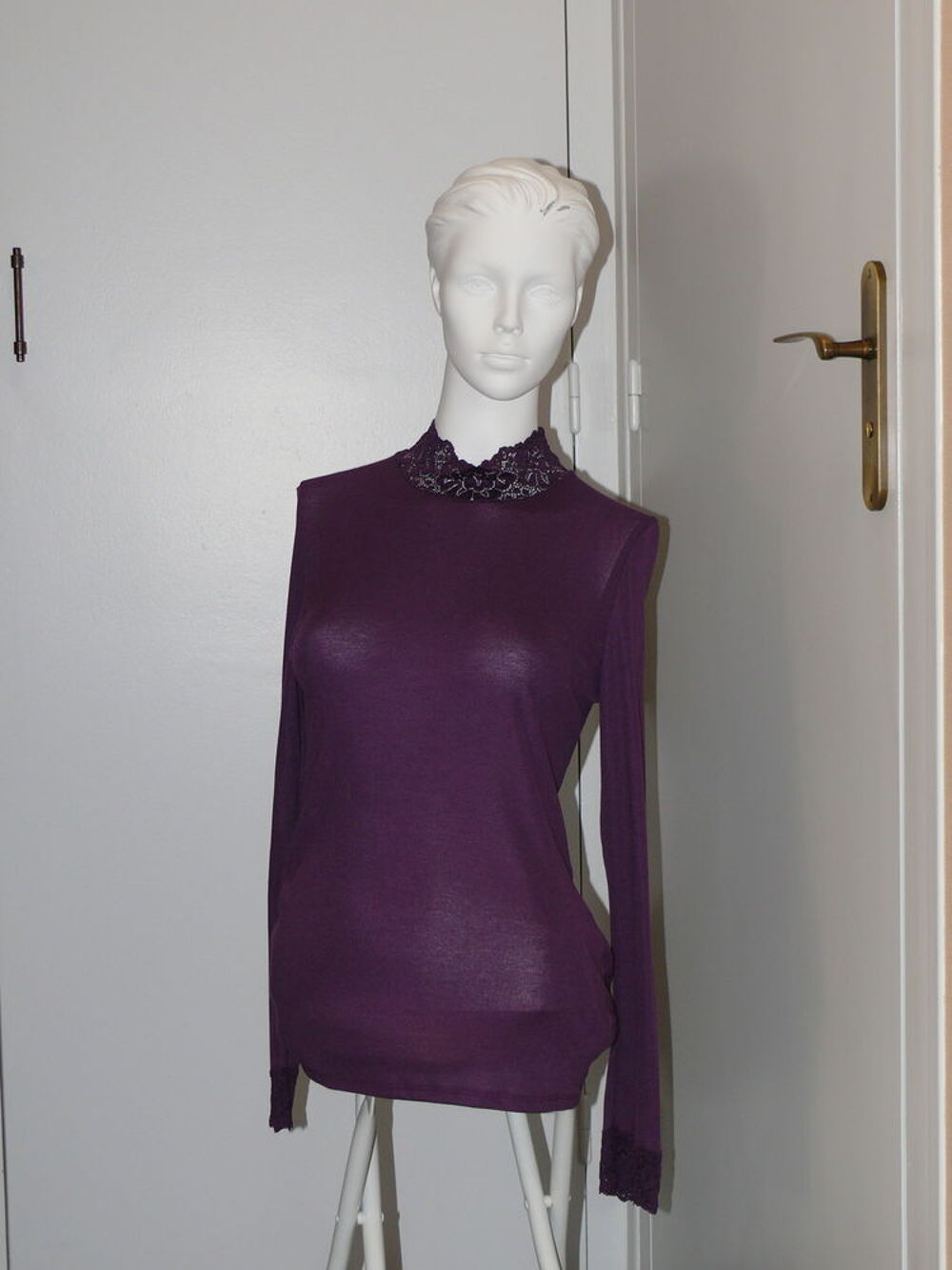 Sous-pull &quot;DAMART&quot; violet Vtements