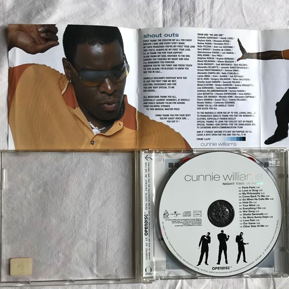 CD Cunnie Williams Night Time In Paris CD et vinyles