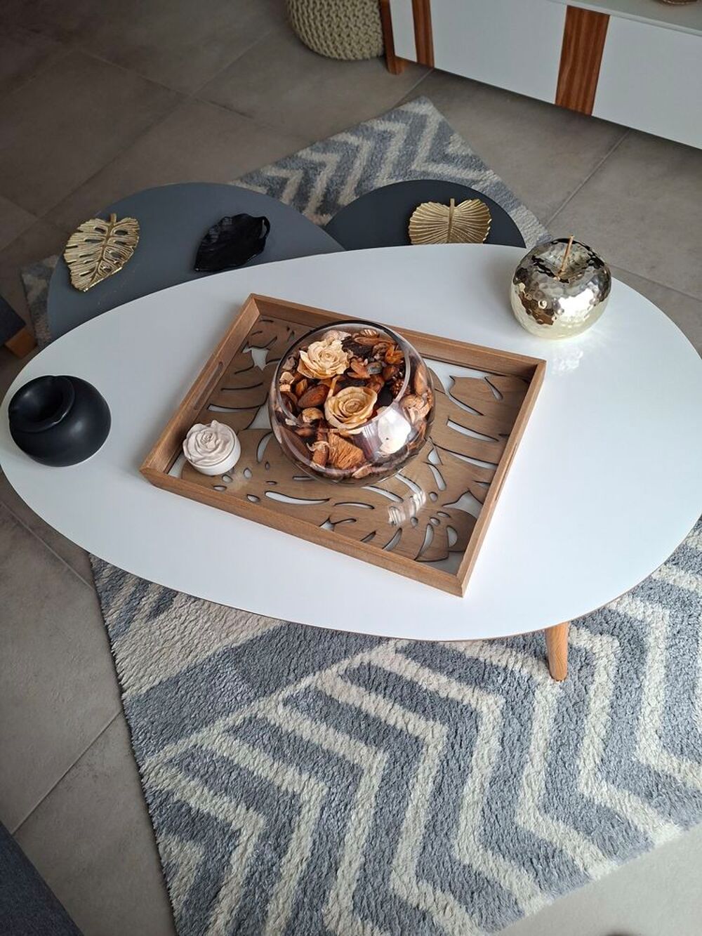 3Tables basses+1 tapis120x170 Meubles