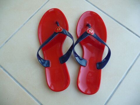 Tongs rouges femme taille 38 6 Celles-sur-Belle (79)