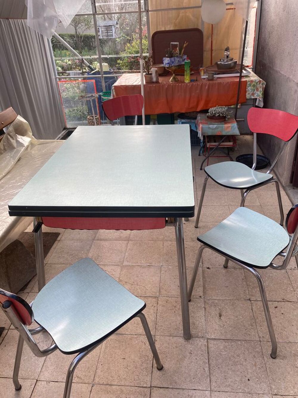 BUFFET TABLE CHAISES FORMICA Meubles