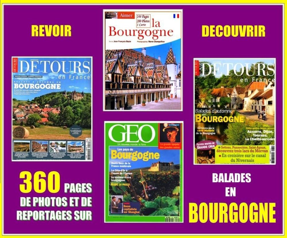 LA BOURGOGNE - g&eacute;o - LES COINS SECRETS Livres et BD