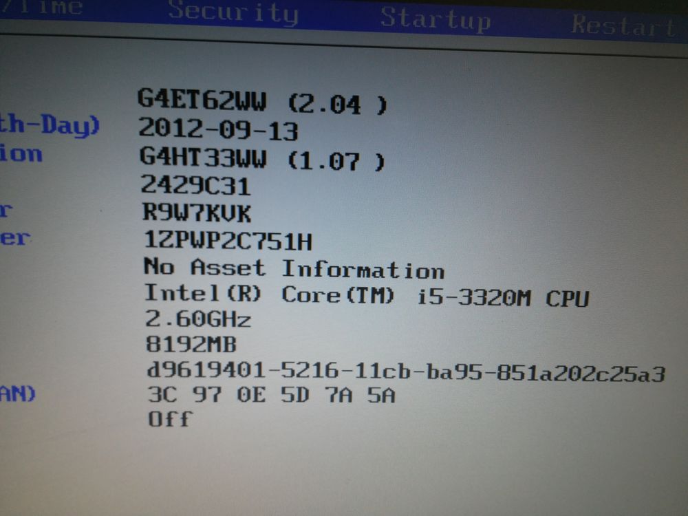 Lenovo T530 Core i5-2,60 GHz Matériel informatique