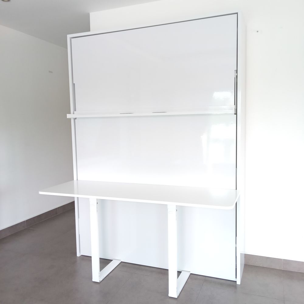 ?? LIT-BUREAU Escamotable 2 places NEUF (VERTICAL) Meubles