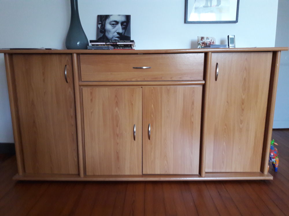 Buffet bois clair 4 portes 1 tiroir Meubles