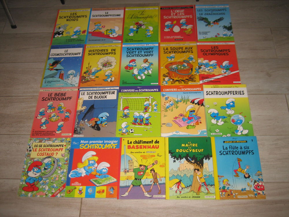 lot 19 bd SCHTROUMPFS + JOHAN ET PIRLOUIT dupuis lombard Livres et BD