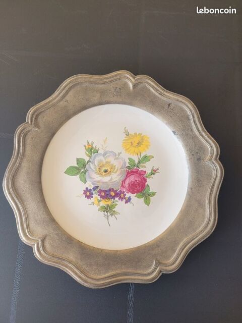 Assiette dcoration faence tain 7 Bar-sur-Seine (10)