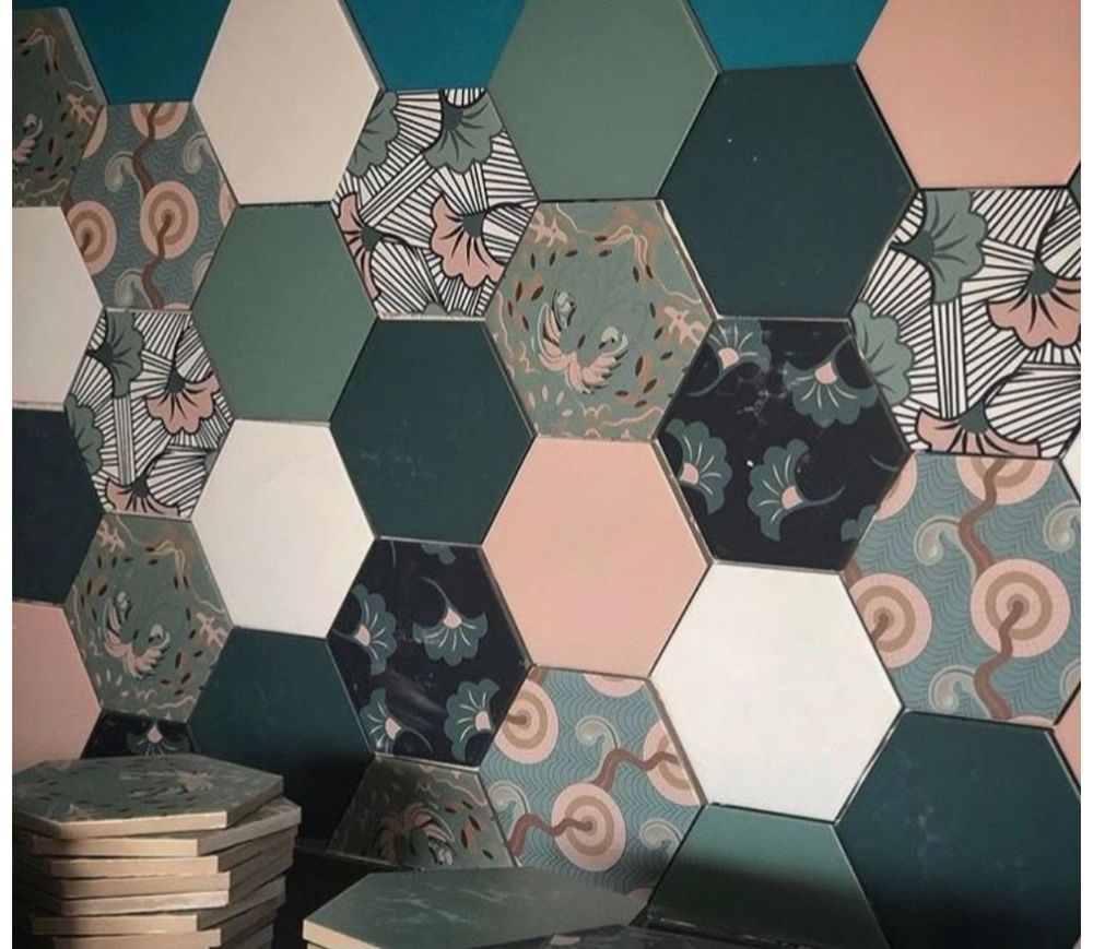 Carrelage hexagonal
Tommettes en gr&egrave;s " good vibes" Bricolage