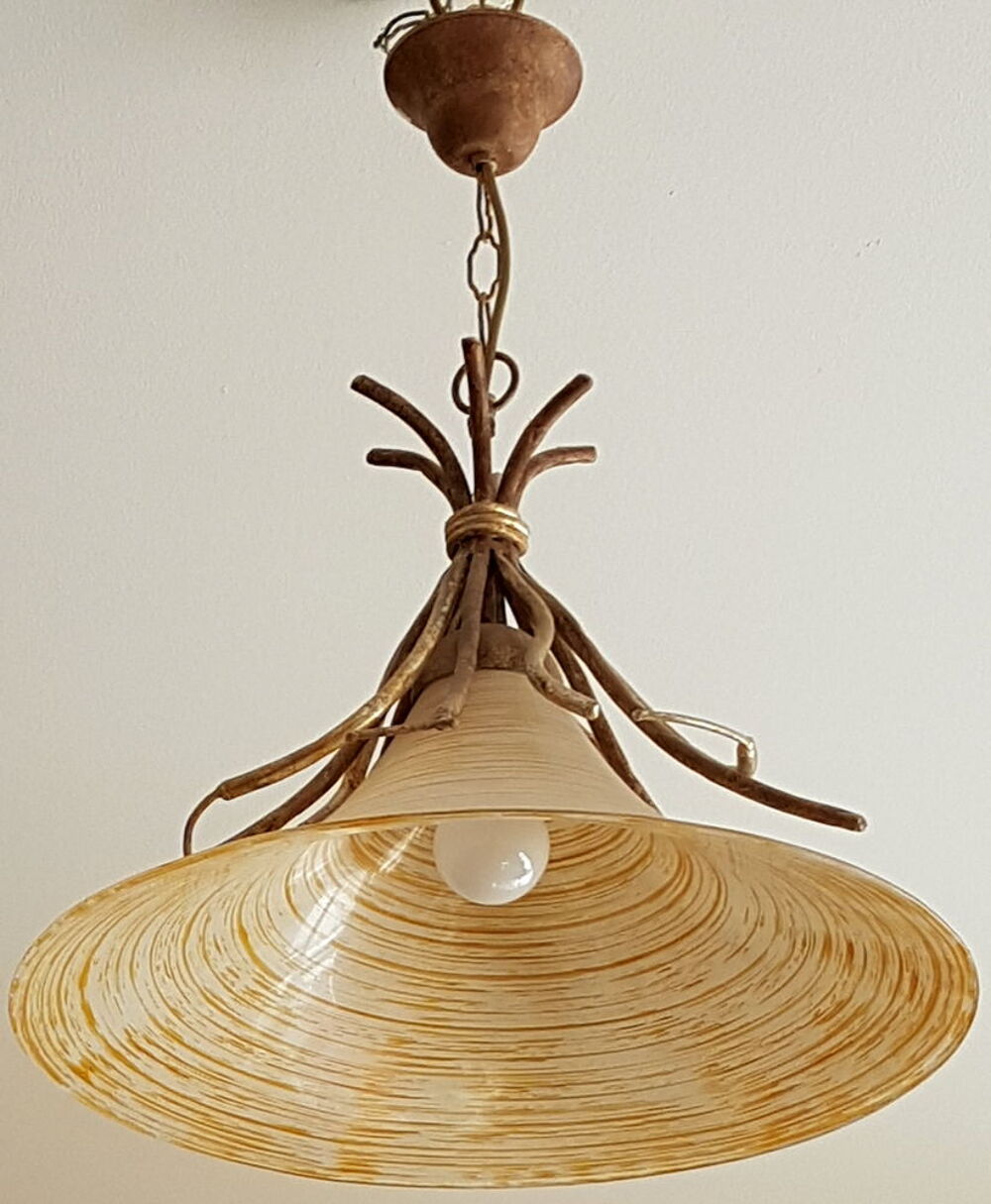 SUSPENSION/LUSTRE EN VERRE POLI Décoration
