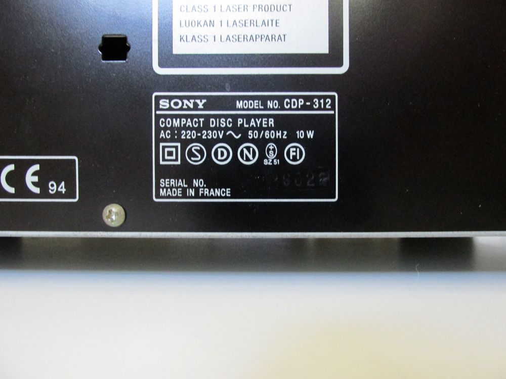 Lecteur cd Sony CDP 312 Audio et hifi