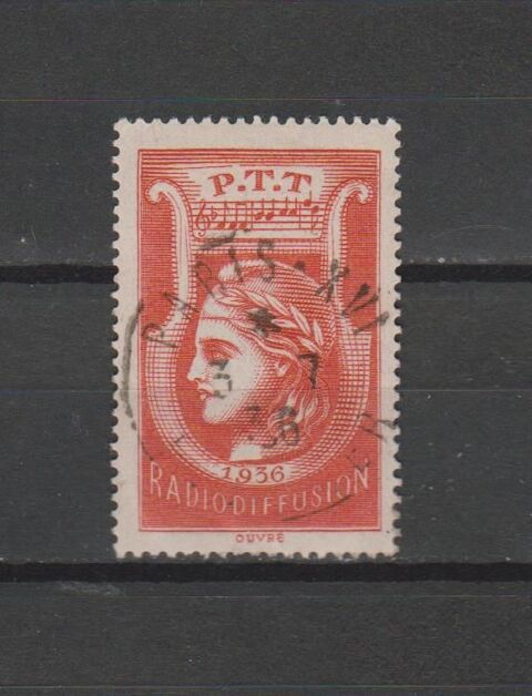 FRANCE RADIODIFFUSION N 2 TIMBRE OBLITERE DE 1936 5 Le Coudray-Montceaux (91)