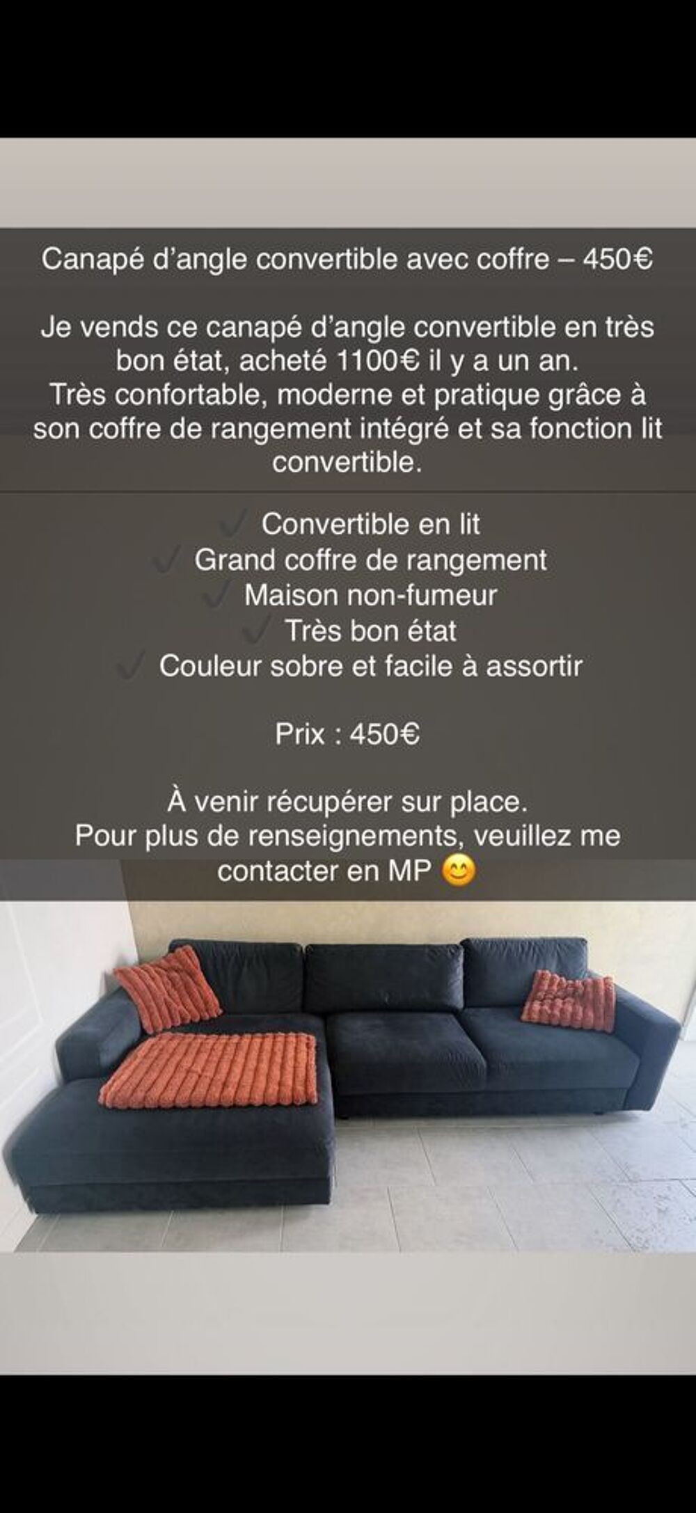 canap&eacute; d angle convertible Meubles