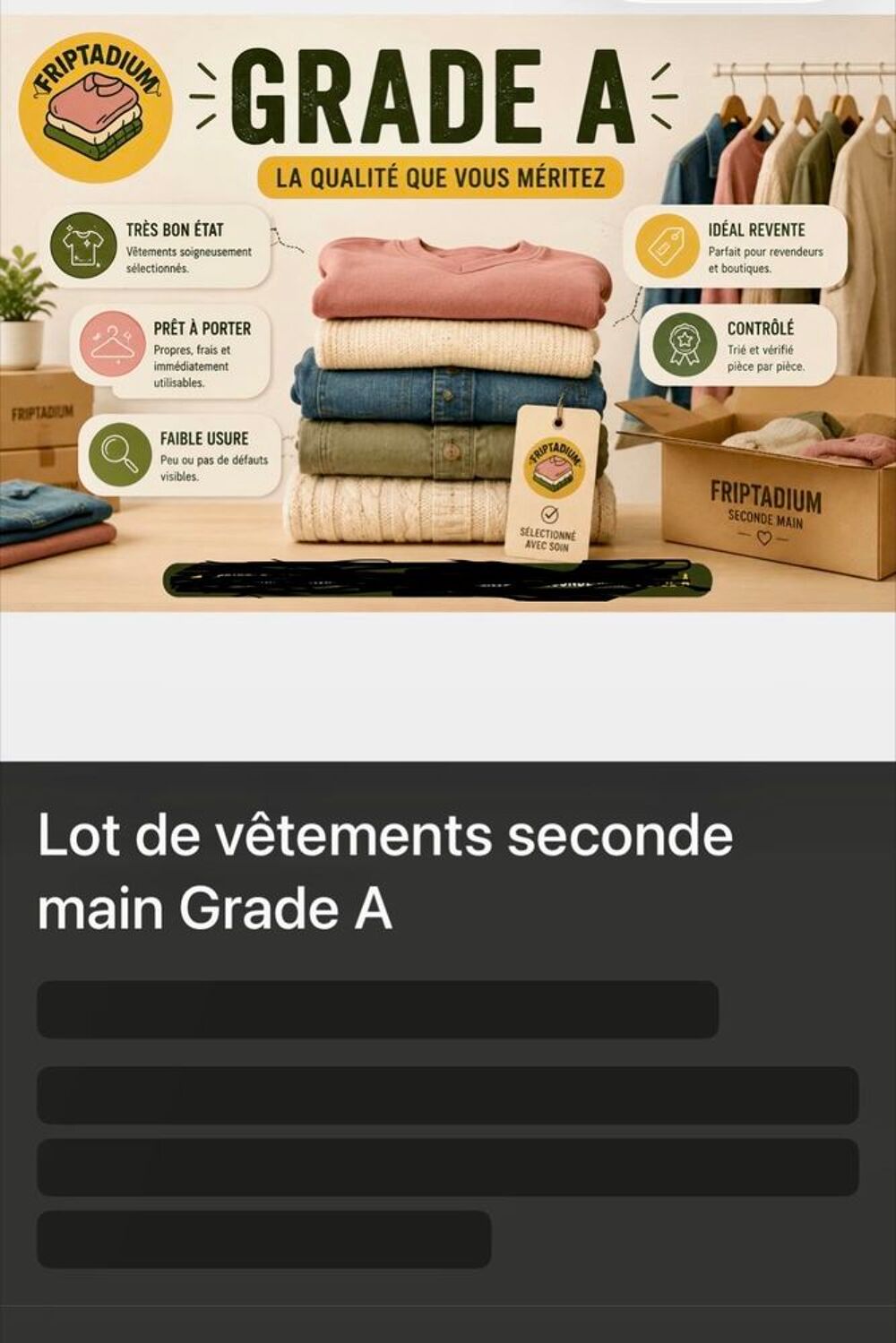 lot pour march&eacute; Vêtements