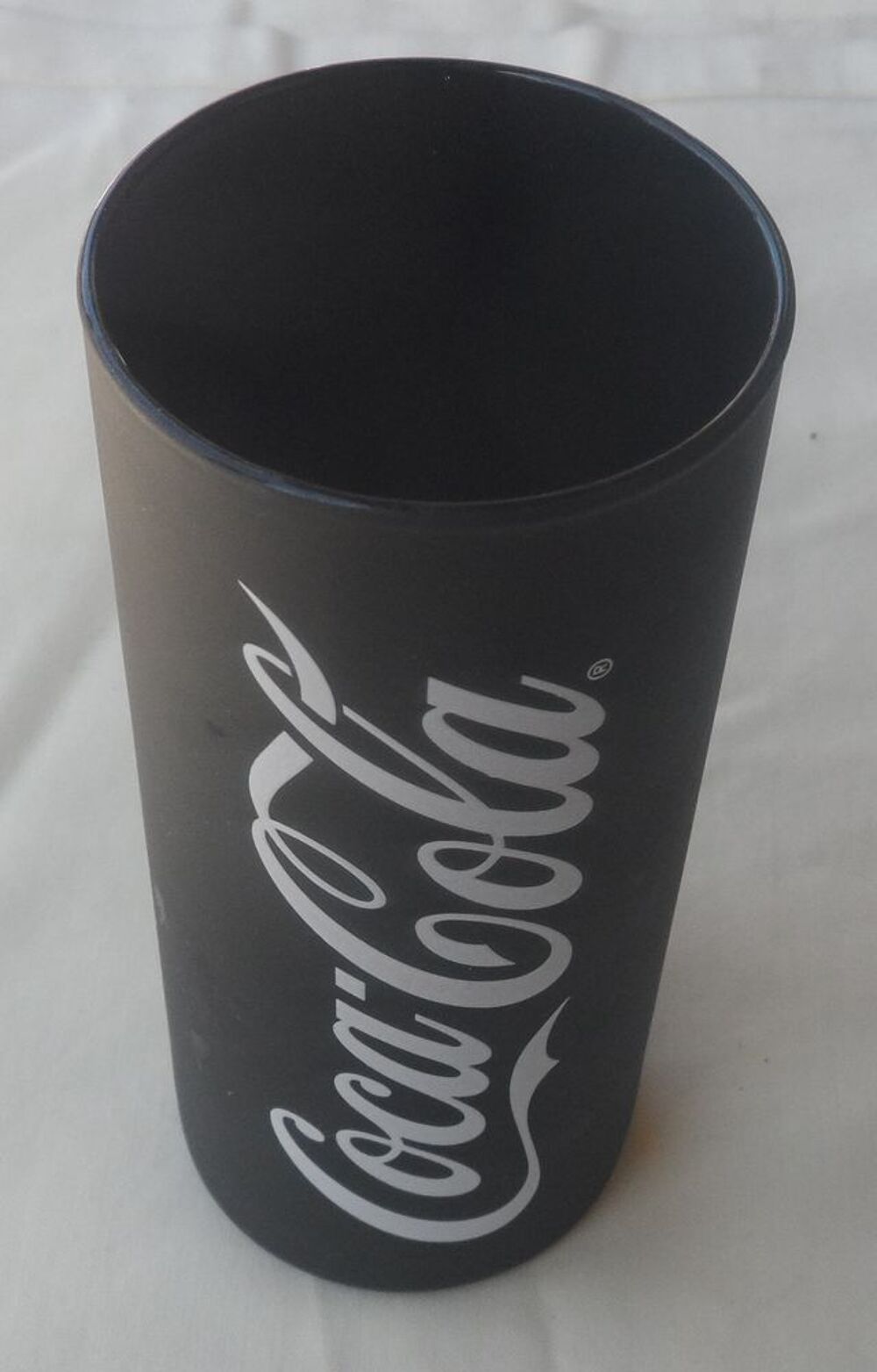 Verre tube noir Coca Cola neuf s&eacute;rie sp&eacute;ciale collector 
