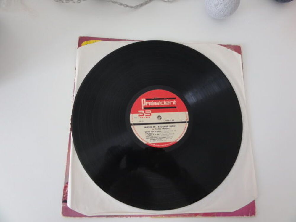 Vintage vinyle Teddy MOORE RED AND BLUE tr&egrave;s ancien 33T &eacute;pai CD et vinyles