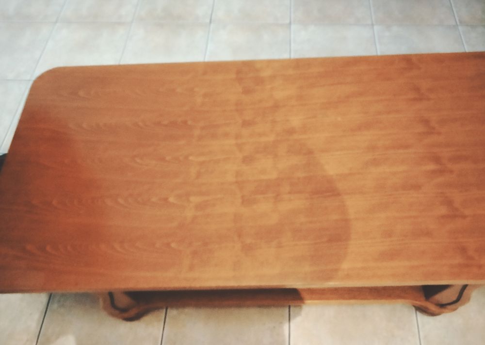Table basse bois avec plateau inf&eacute;rieur pour rangement Meubles