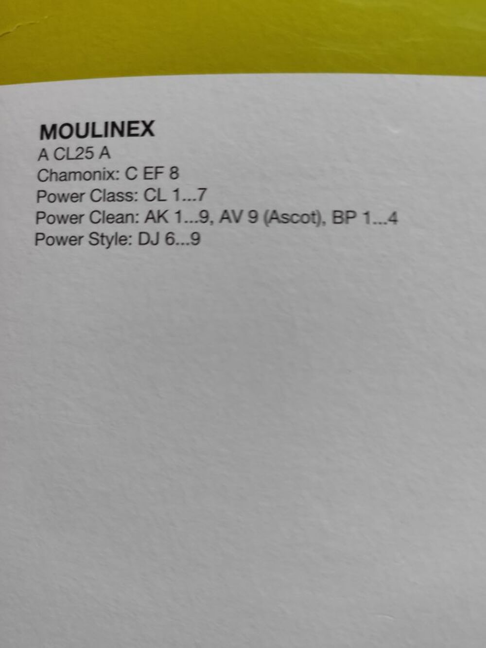 Sac aspirateur Moulinex. Electroménager