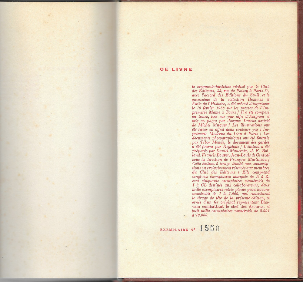 livre ,L'Inde devant l'orage de Tibor Mende Livres et BD