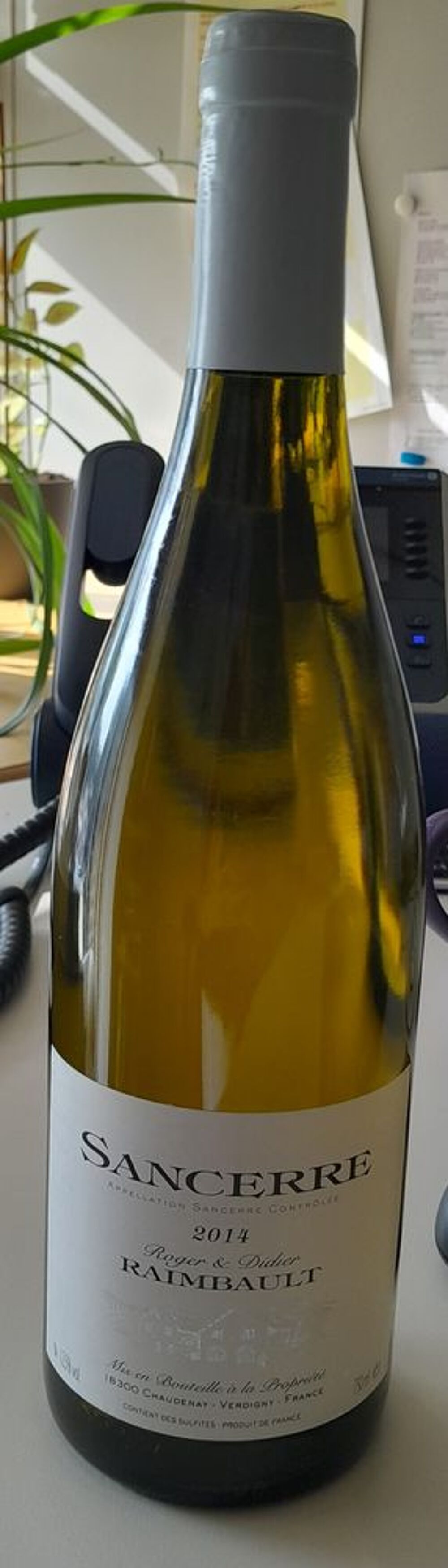 Vin Sancerre 2014 Cuisine