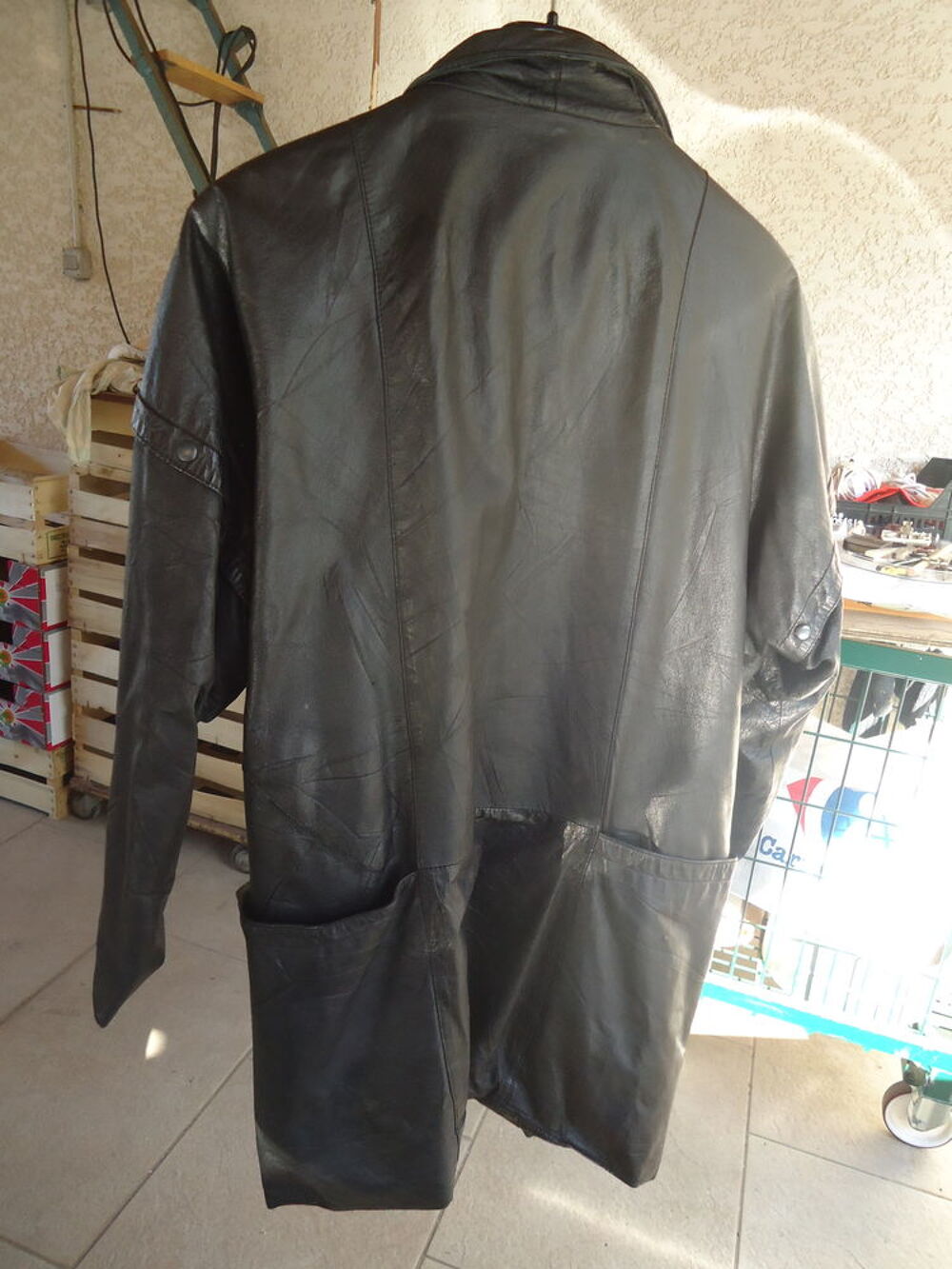 VESTE CUIR LONGUE Vêtements