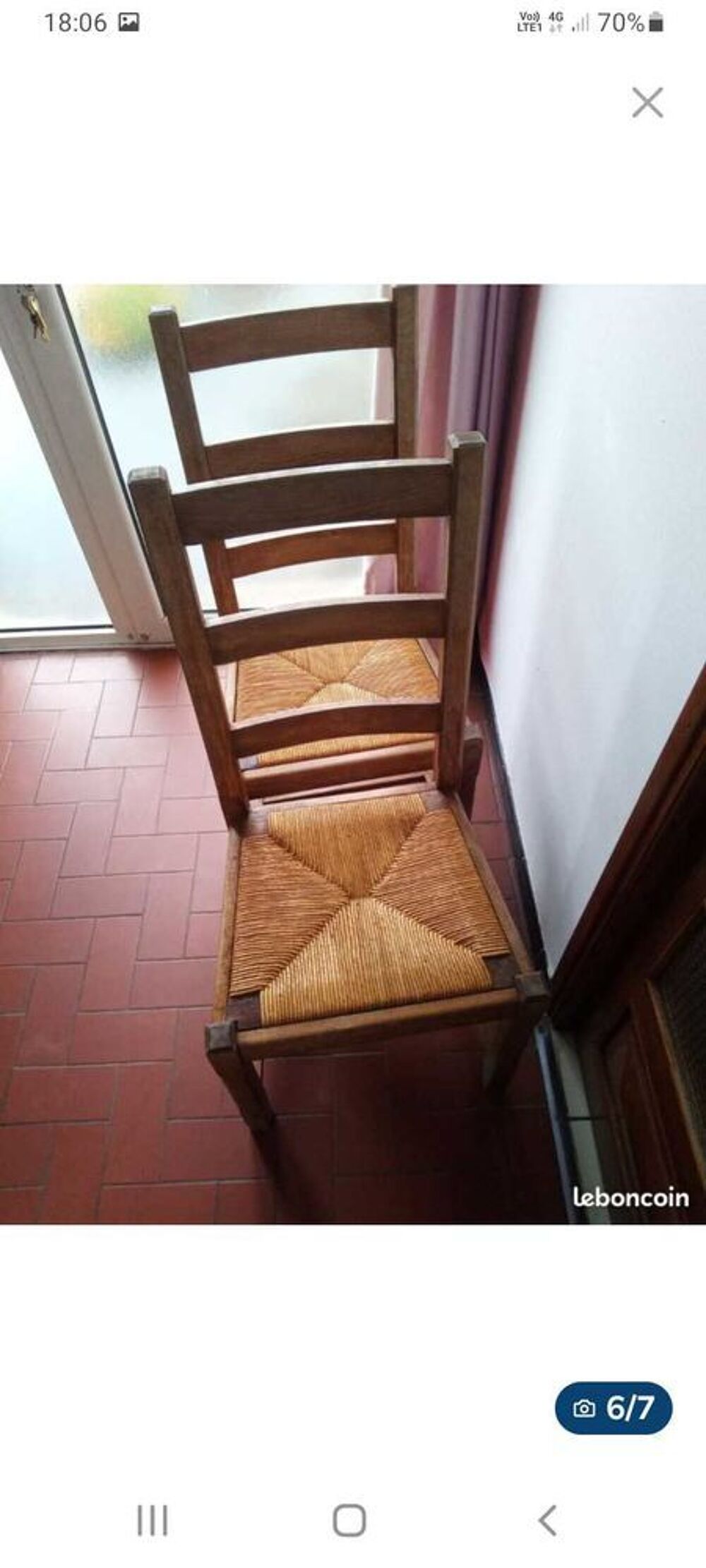 2 Chaises bois massif Meubles