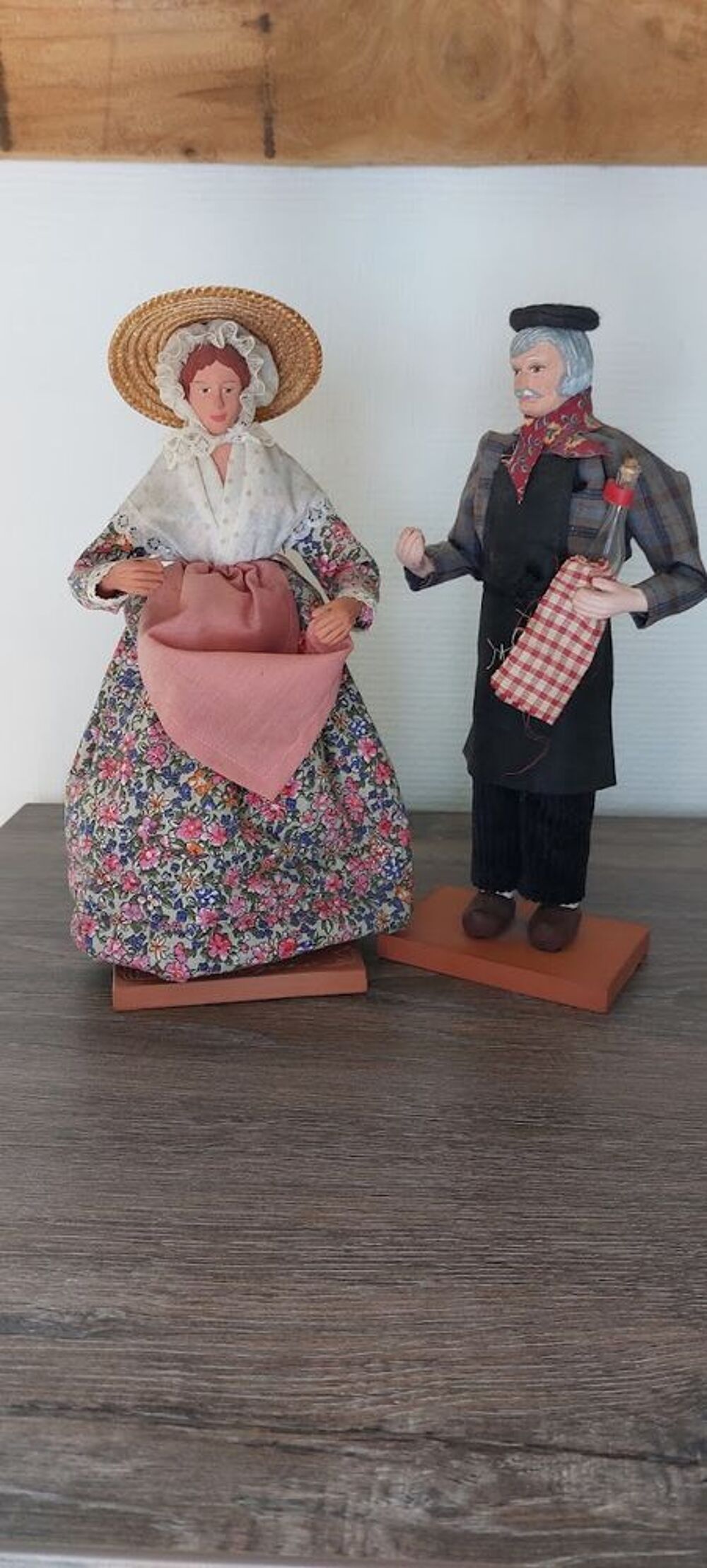 COUPLE DE SANTONS SIGNATURE DE GASQUET 