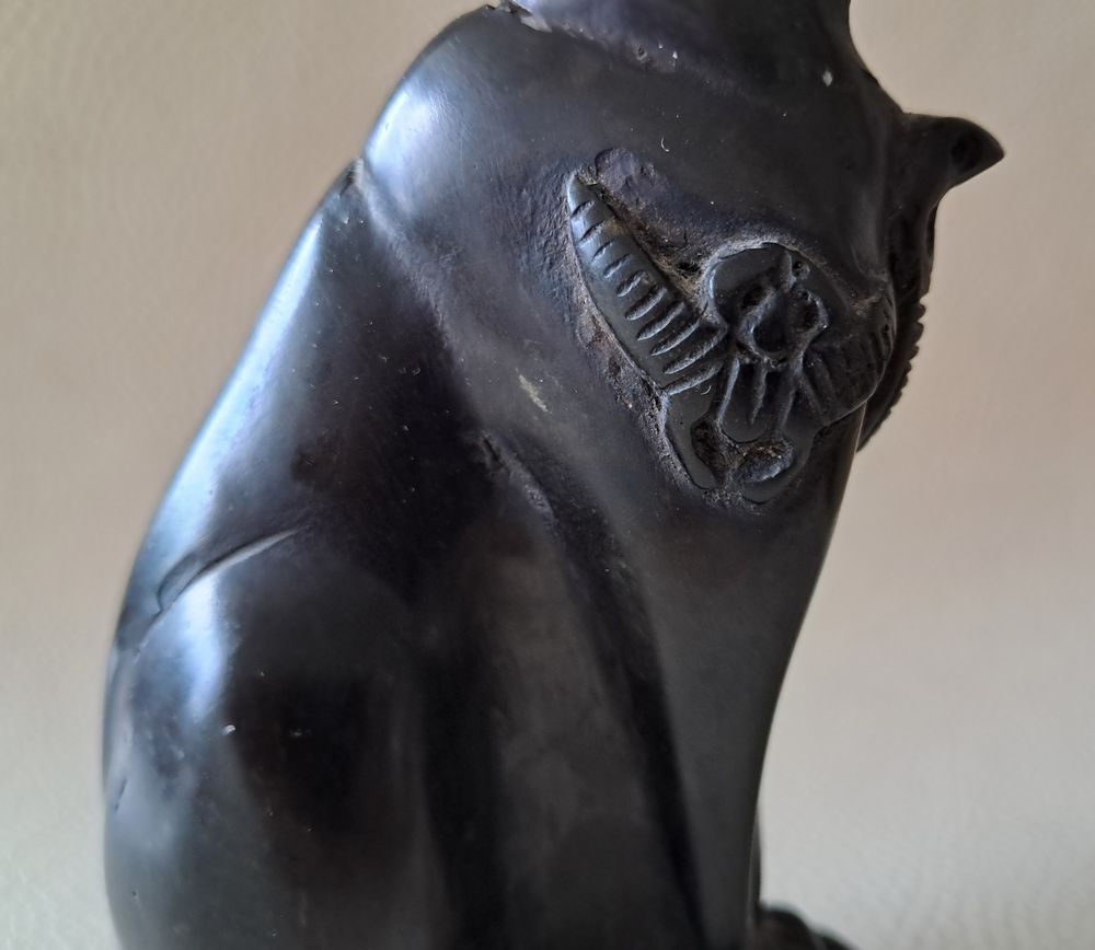 statue figurine bibelot d&eacute;coratif de chat &eacute;gyptien en r&eacute;sine Décoration