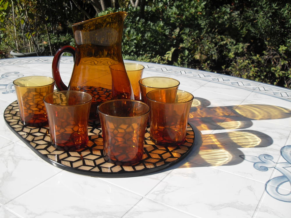 service 6 verres 1 pichet Décoration