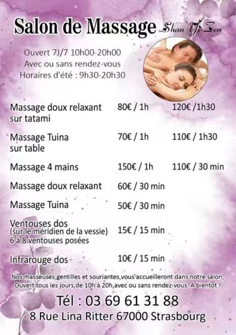 Salon de massage SHAN YI ZEN 0 67000 Strasbourg
