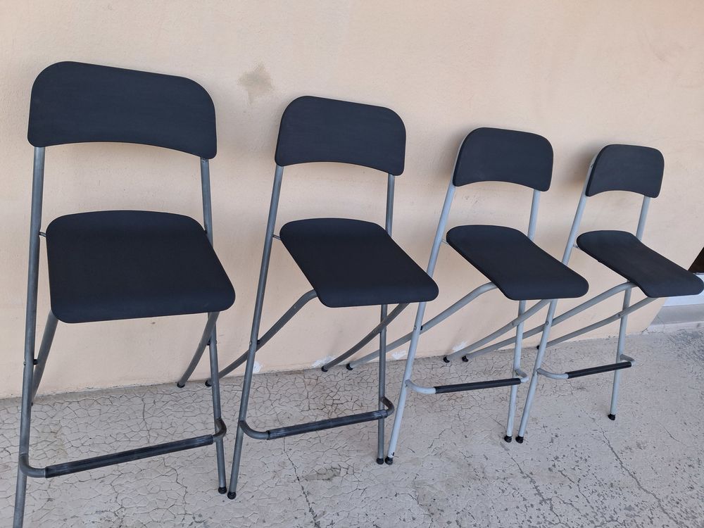 4 Chaises de bar pliantes Meubles