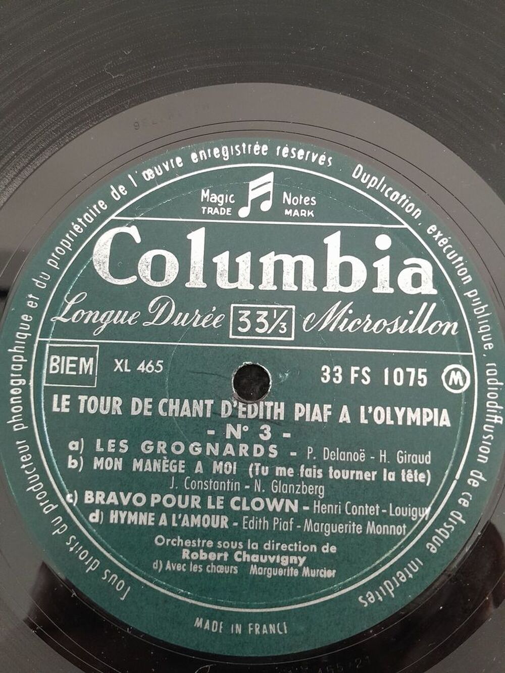 EDITH PIAF VINYLE 33 TOUR TEL / 0627473514 CD et vinyles