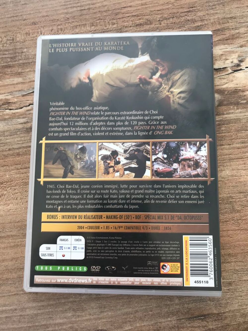 DVD " Fighter in the wind " - DVD et blu-ray