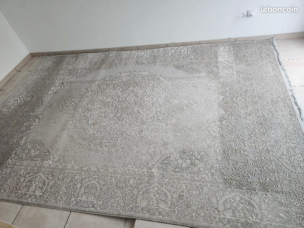 Tapis Salon Chambre Gris 230x340 cm Décoration