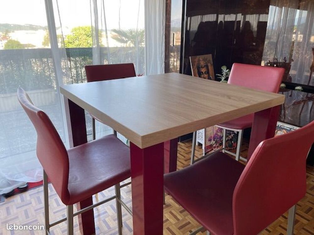 Table haute + 4 tabourets Meubles