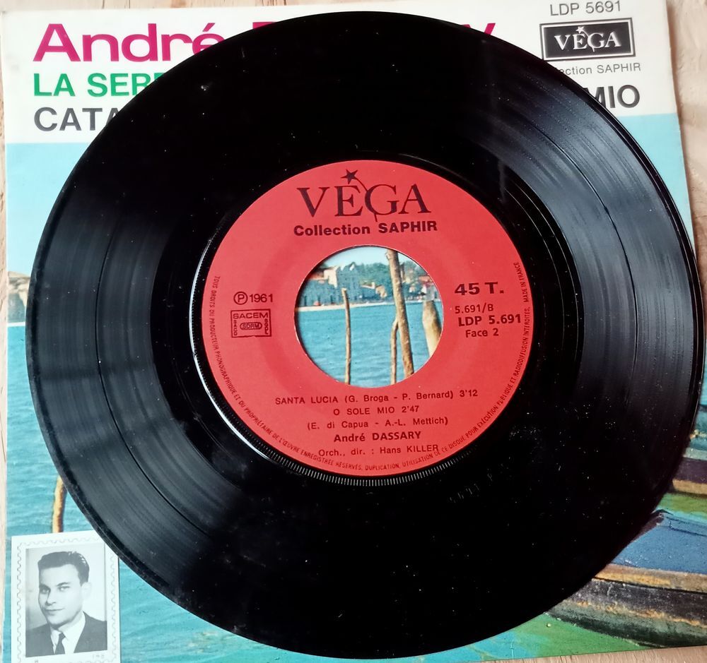  DISQUE VYNIL 45 TOURS D ANDRE DASSARY / CD et vinyles