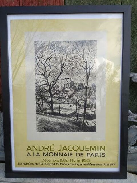 Affiche Andr Jacquemin Monnaie de Paris 1982-1983 Gravure 40 Loches (37)