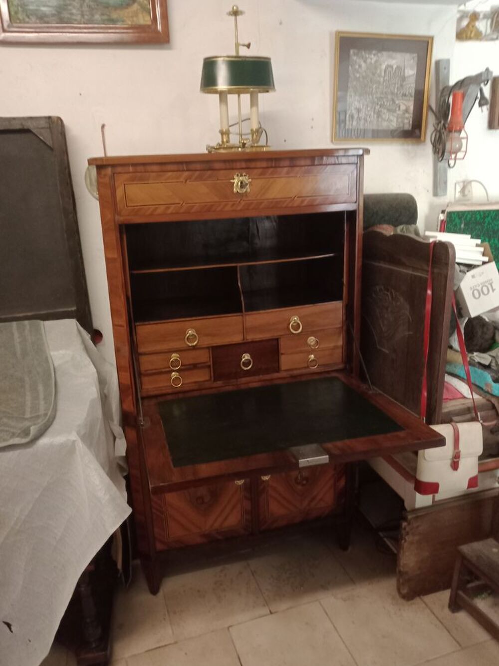 Petit Secr&eacute;taire de Dame d'&eacute;poque 19&eacute;me louis XVI Meubles