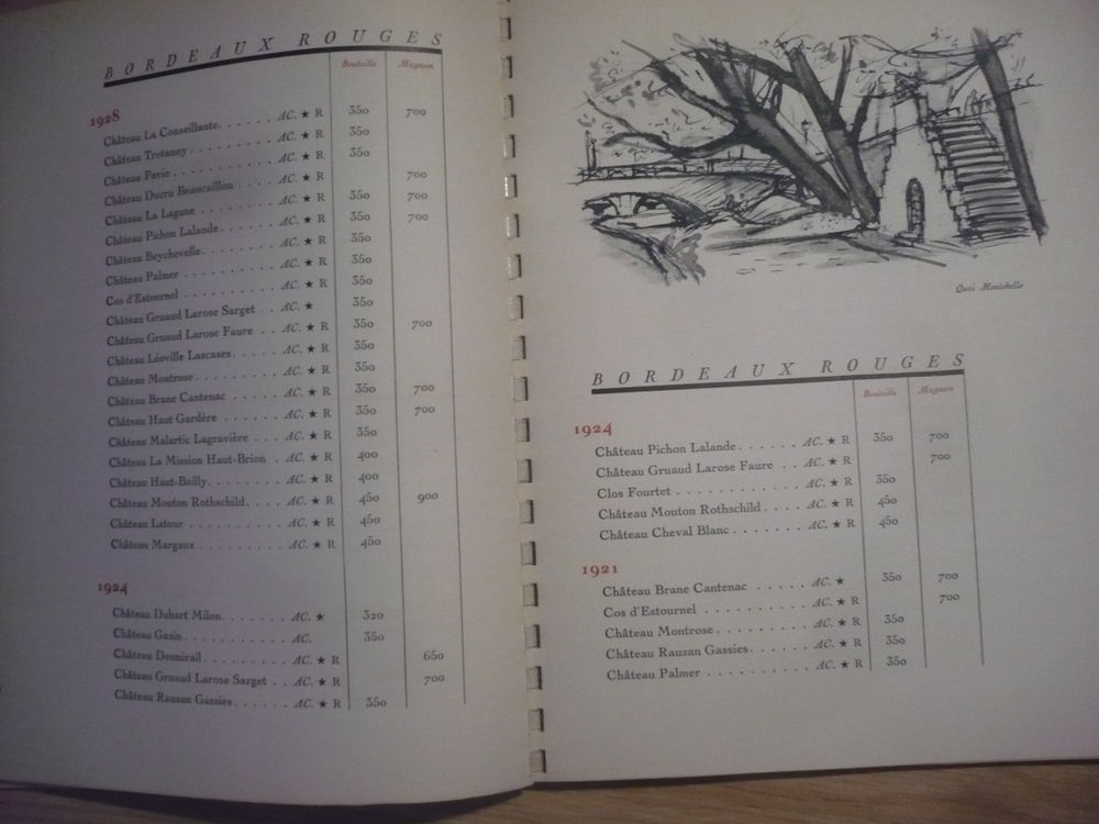 LISTE DES GRANDS VINS 1949. ?SOUS LE SIGNE DE PARIS' 1948 Livres et BD
