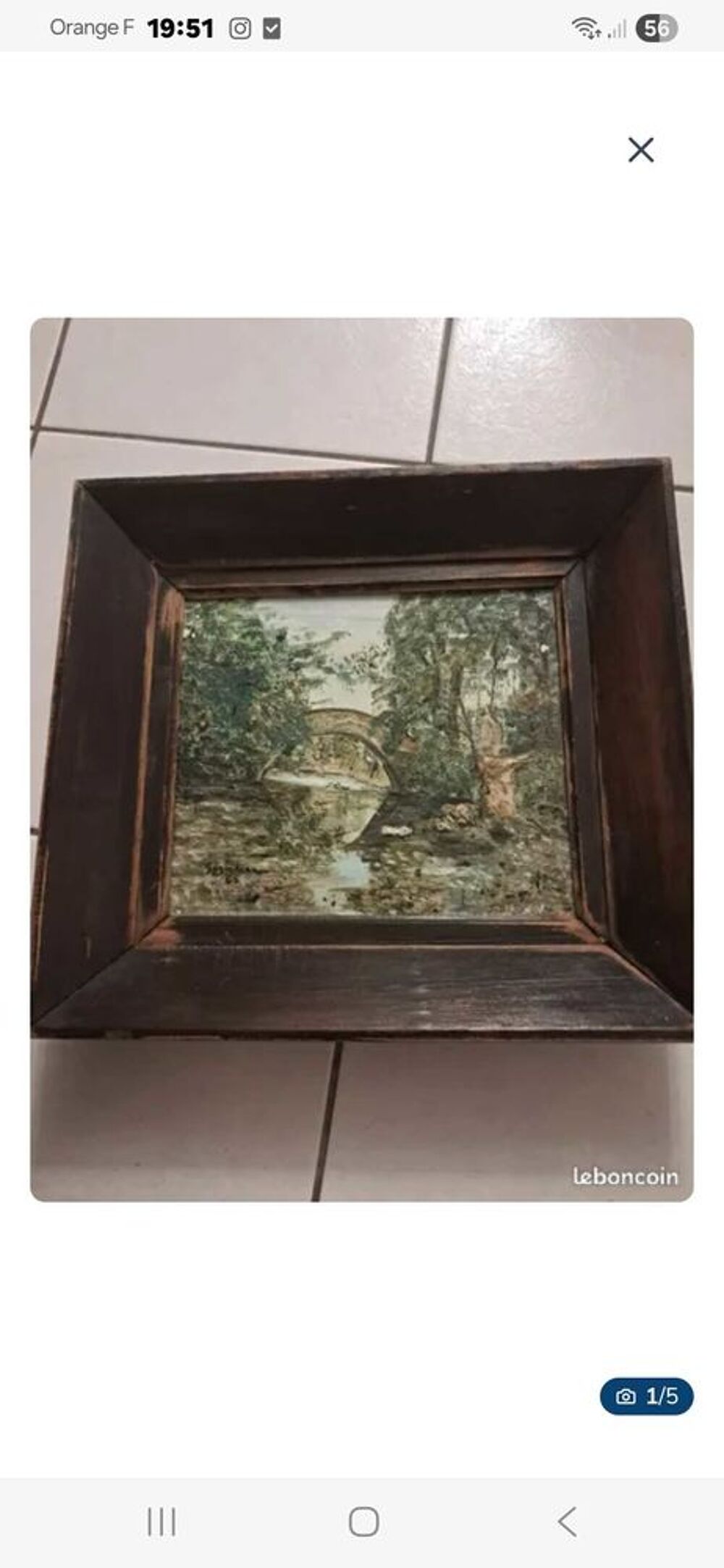 tableau avec cadre (sous-bois) Décoration