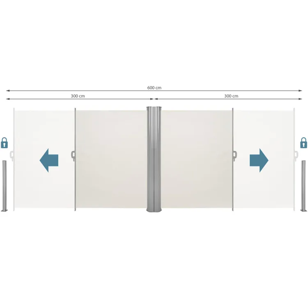 double store lat&eacute;ral 6mx1,6m Jardin