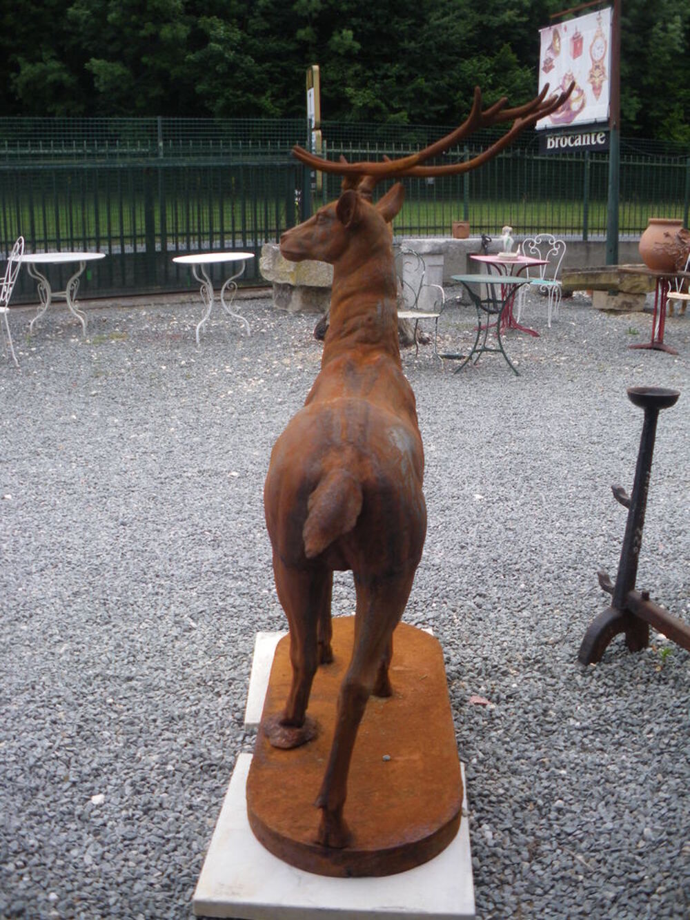 Statue Cerf en fonte, GM Décoration