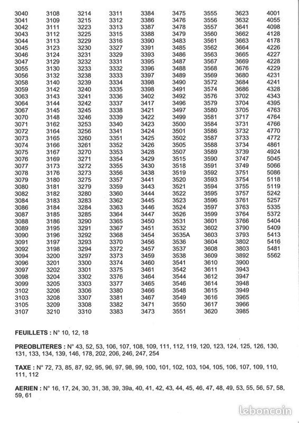Dispoliste timbres MONACO neufs (**) et oblit&eacute;r&eacute;s (ob) 