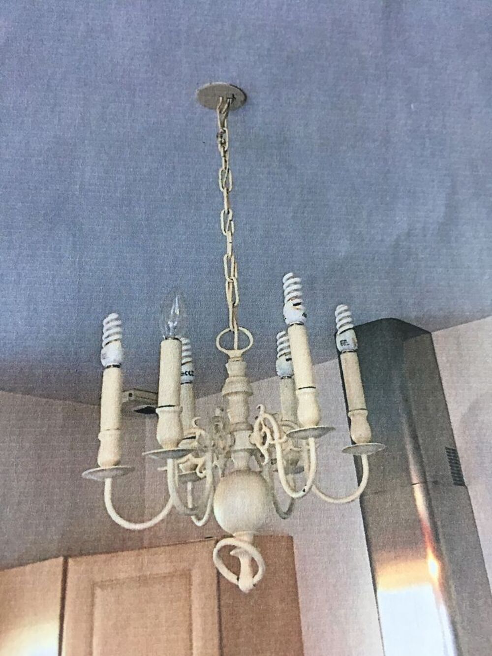 lustre ancien 6 lampes Décoration