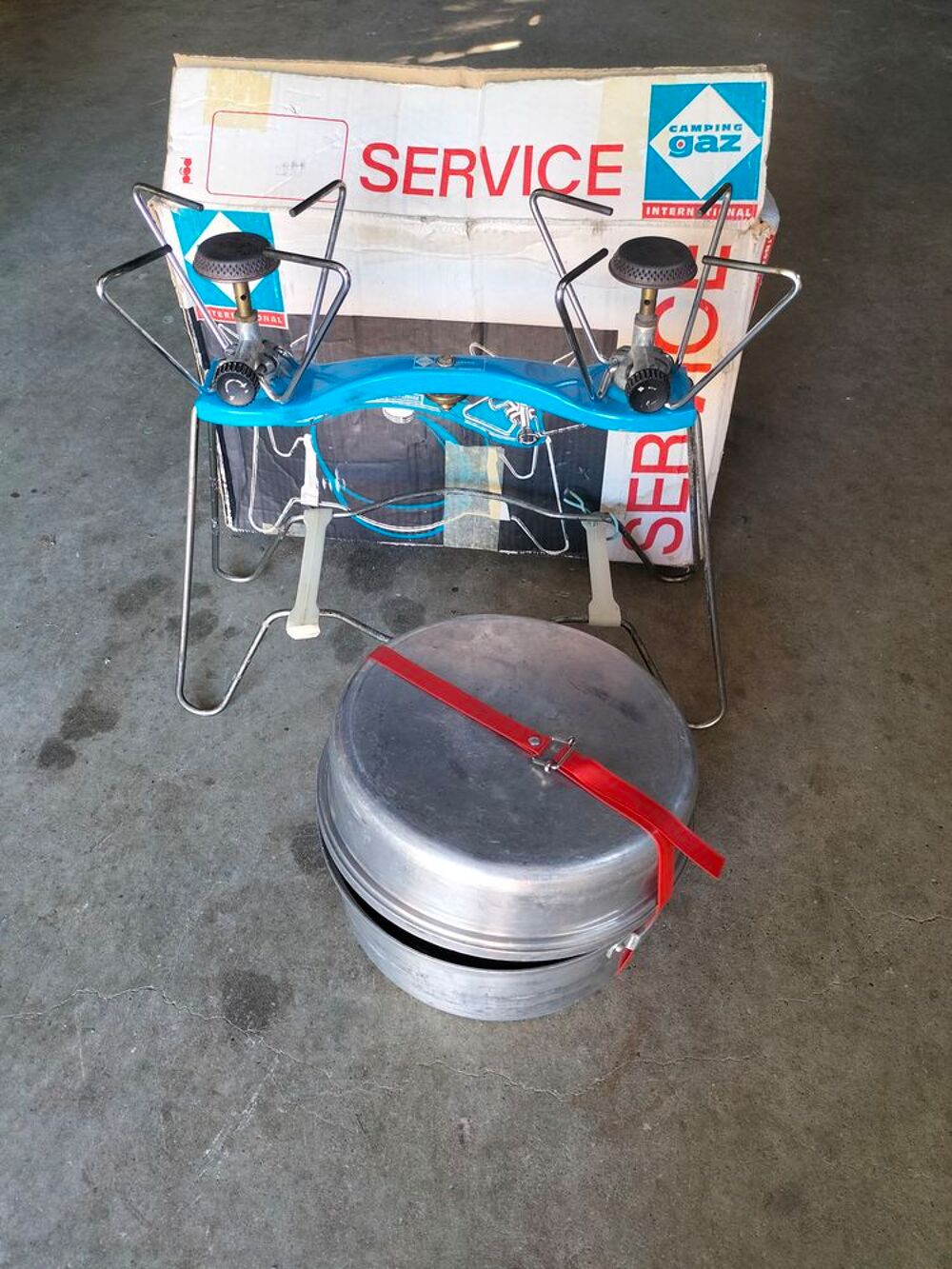 Set camping gaz double feux chasse p&ecirc;che camping Jardin